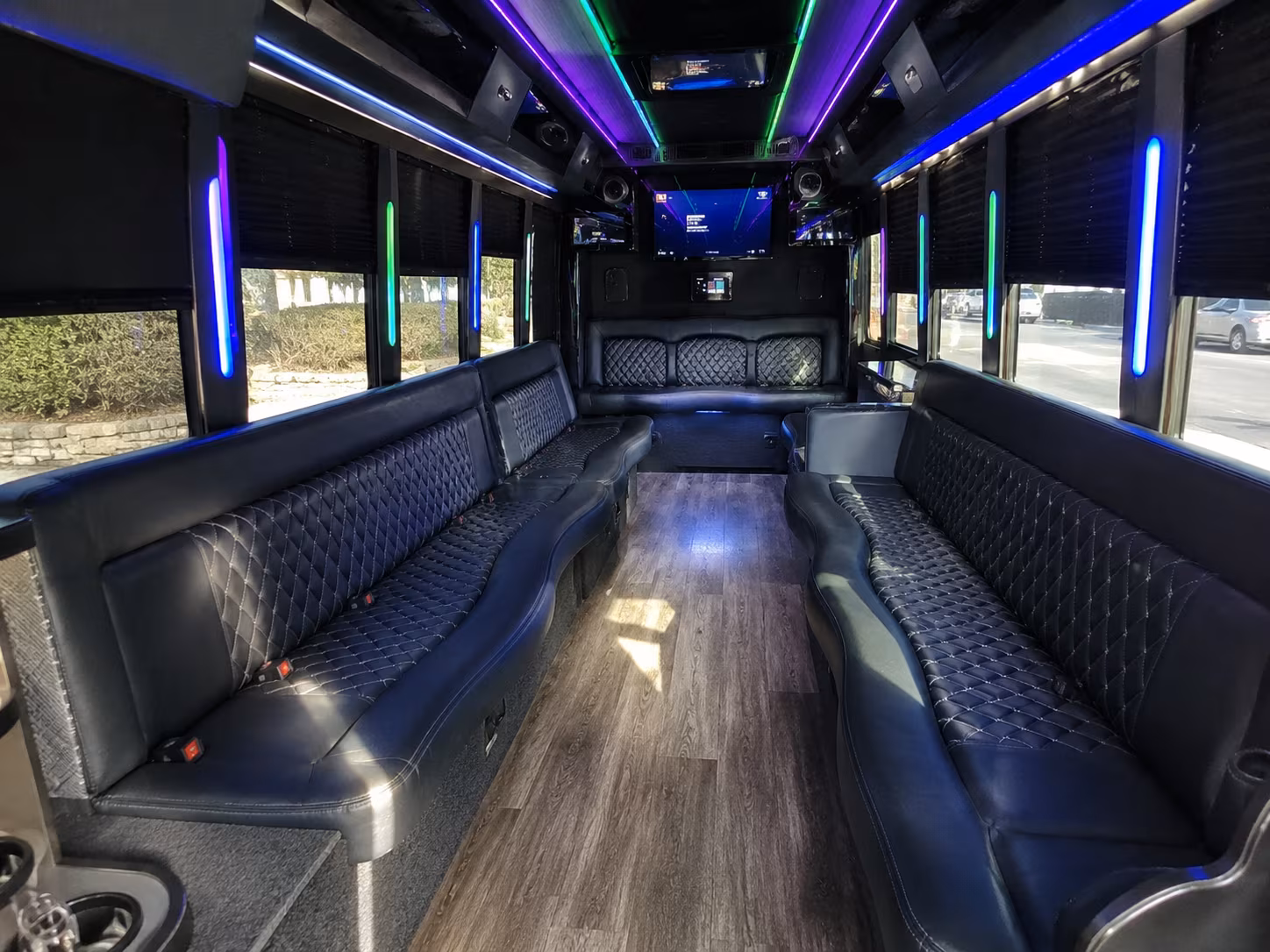 brandon 15 passenger party bus interior