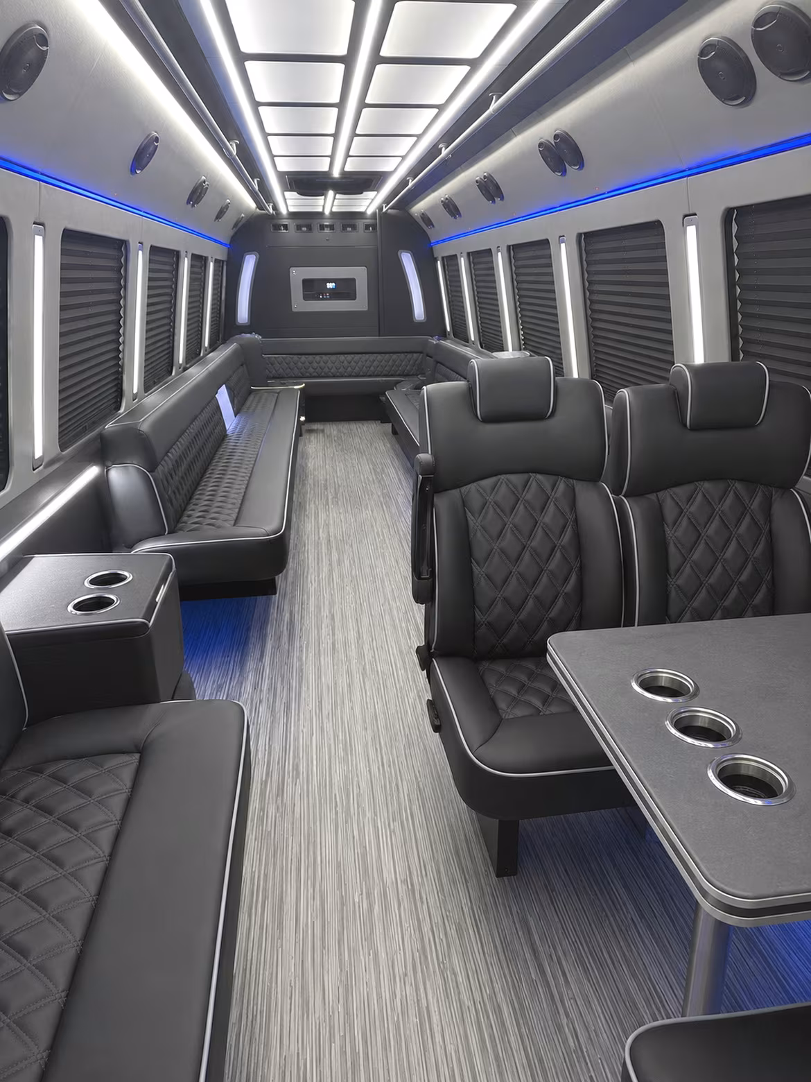 brandon 25 passenger party bus inside