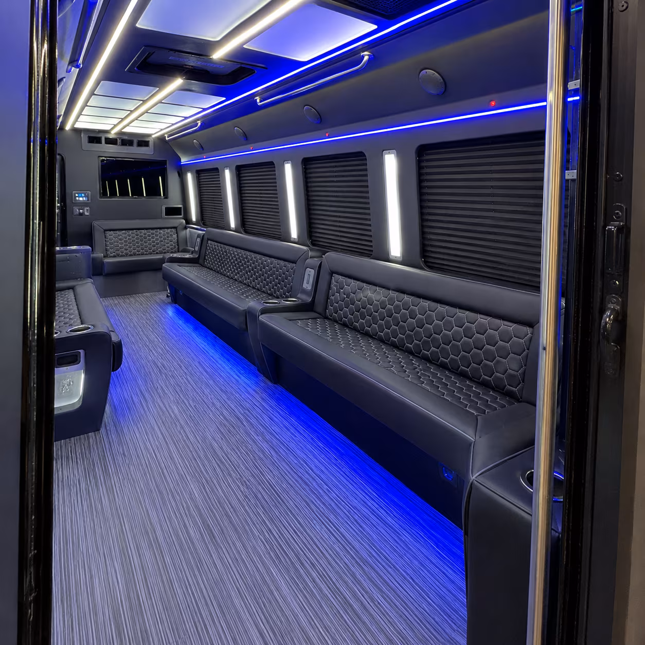 brandon party bus rental interior