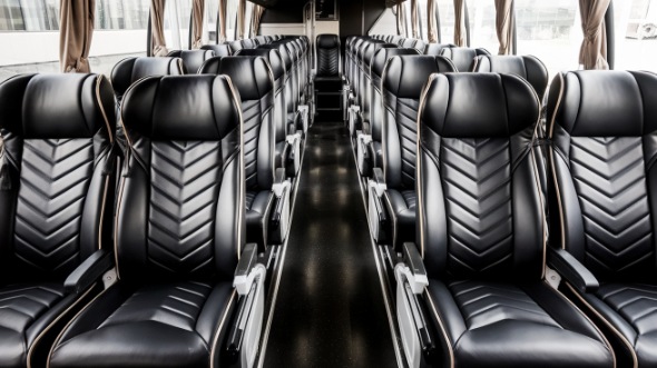 50 passenger charter bus inside largo