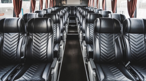 56 passenger charter bus inside largo